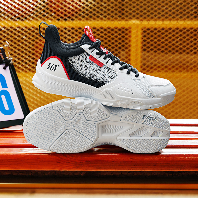361 Basketball Shoes Men's Shoes 2025 Autumn and Winter Shock-Absorbing Non-Slip Sports Shoes Men's Practical Wear-Resistant Student Breathable Sneakers