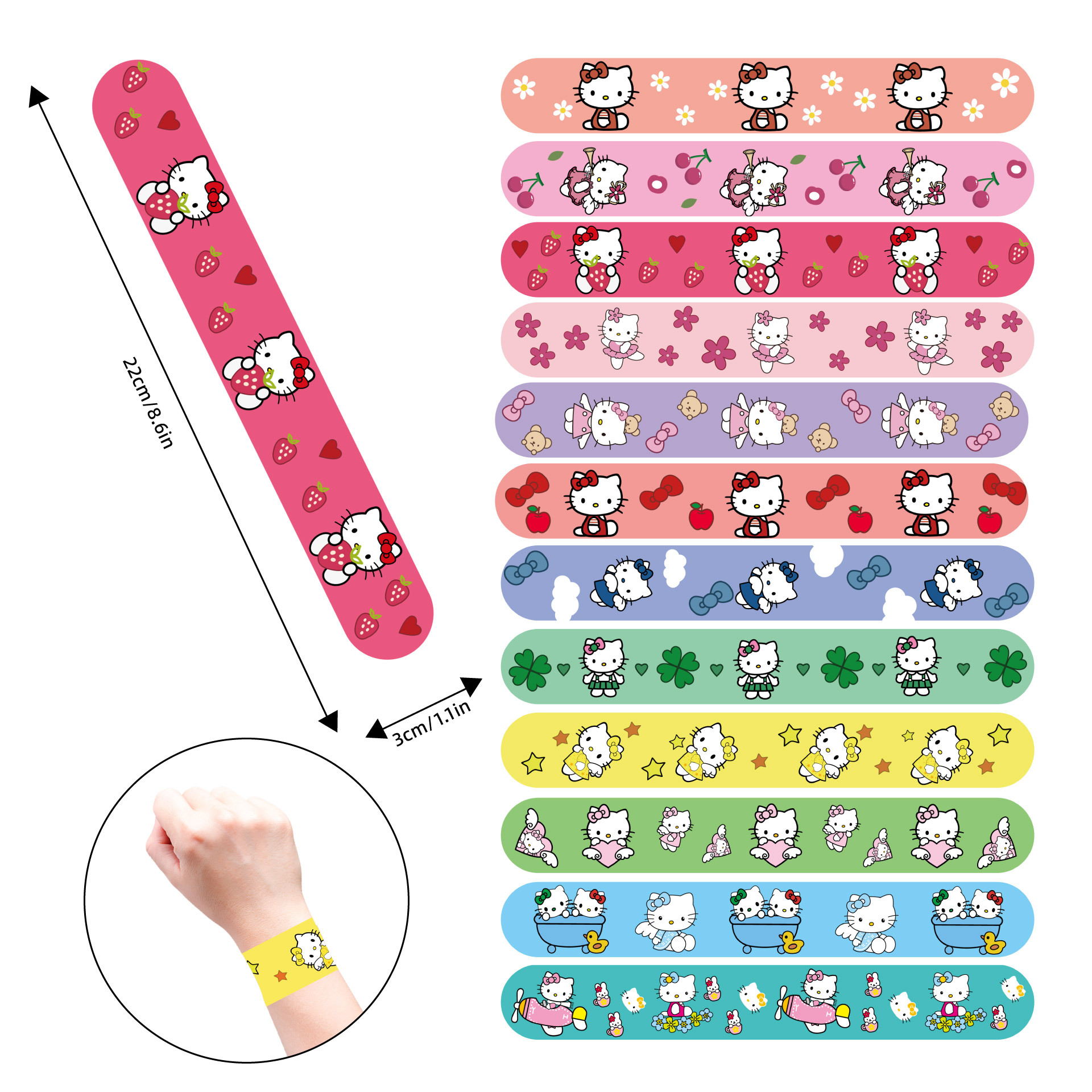 Nueva pulsera transfronteriza de anillo de palmaditas de dibujos animados ktcat tema de fiesta correa de muñeca de decoración