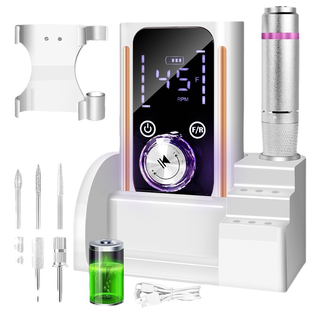 Nuevo transfronterizo 45000 rpm amolador de uñas recargable profesional de descarga de uñas almacenamiento de energía de descarga de uñas pulido spot