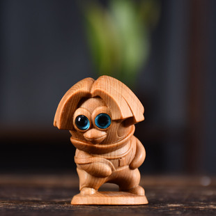 Thuja wood carving cartoon chicken you are so beautiful hand-made desktop ornaments cute Cai Kun Xu Kun doll small doll car pendulum wood