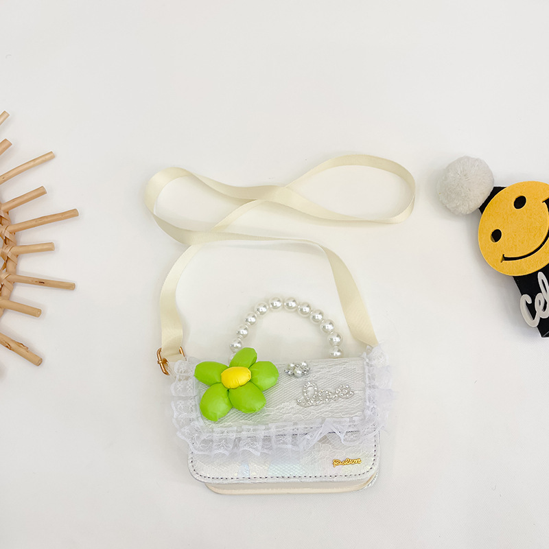 Bolso de los niños de estilo coreano 2022 Otoño Nueva Chica Flor bolsa de mensajero de moda estilo Chanel mini bolsa de accesorios de moda