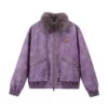 6105 purple (removable fur collar)