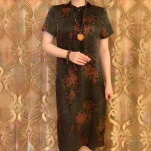 强2302025春季大爱美依缘中年气质妈妈裙宽松显瘦连衣裙