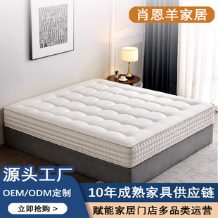 Big brand same style waffle soft and hard moderate wool latex mattress independent spring mute high-end Simmons Mattress