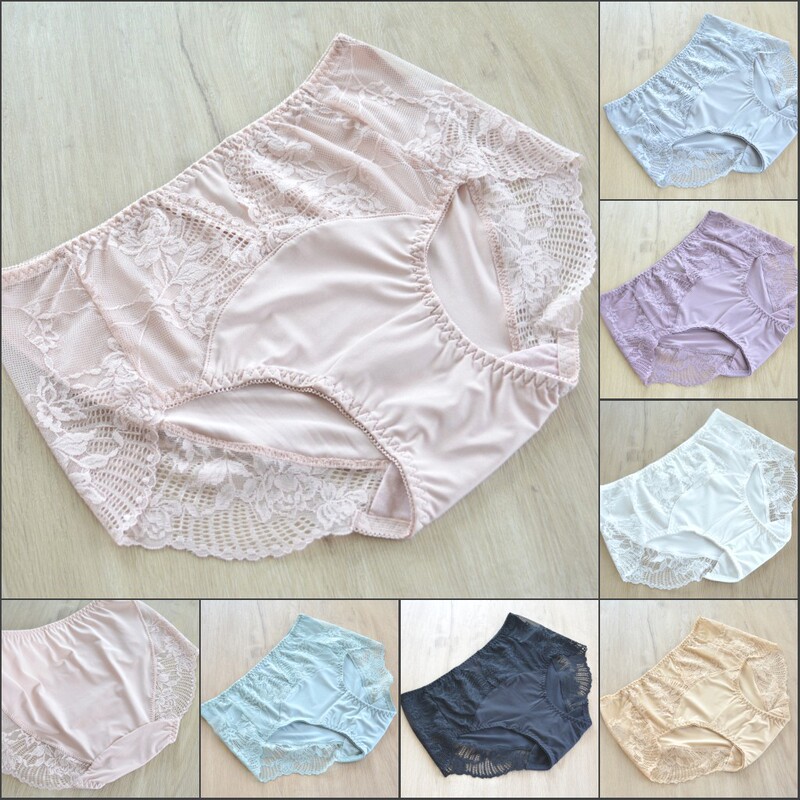 S620 New Long-Term Milk Silk Lace Fabric Women's Triangle Elastic Hip-Covering Women's Underwear Available in Large Sizes