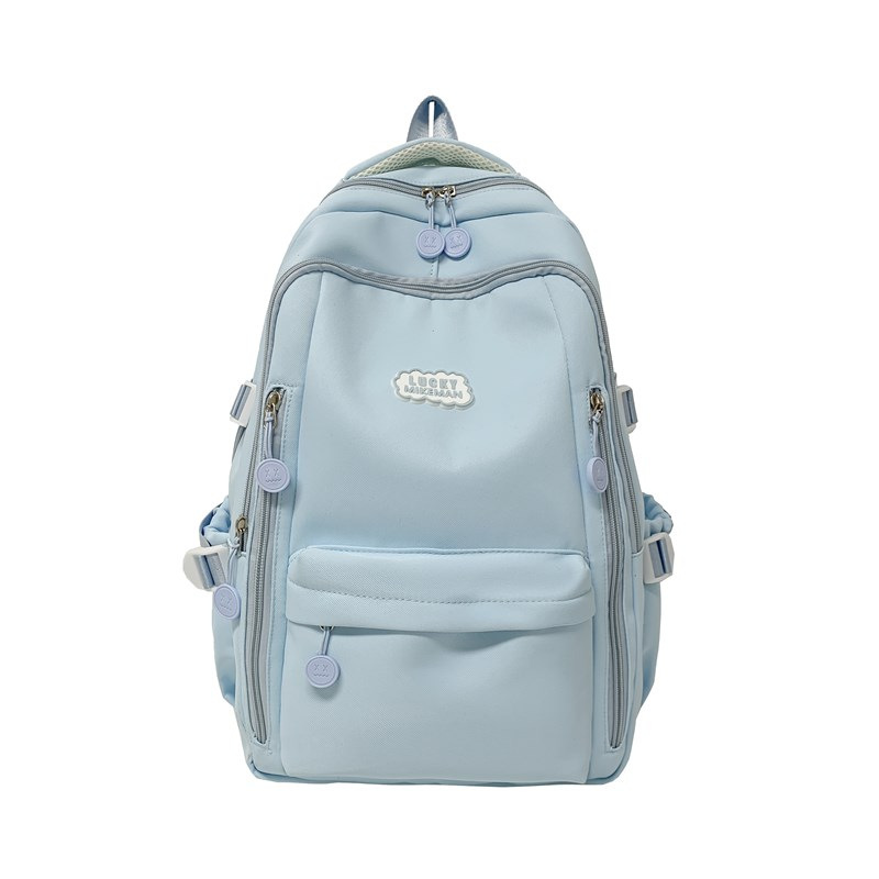 Mochila escolar, estudiante universitaria, estilo minimalista japonés, color puro, simple y versátil, mochila para estudiante de secundaria, campus de nicho