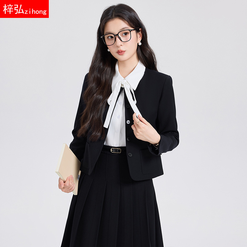 Women's Short Suit Jacket, College Style, High-End Feel, Suitable for College Students' Interviews, Skirt Suit Women's Short Suit Jacket, College Style, High-End Feel, Suitable for College Students' Interviews, Skirt Suit