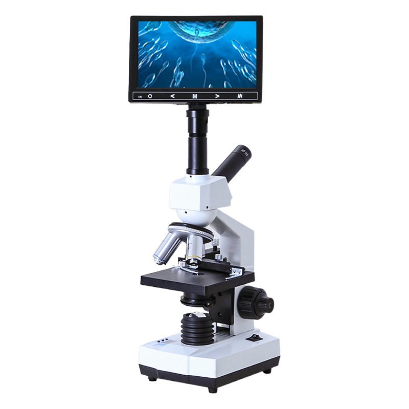 Microscopio biológico de calentamiento de temperatura constante de alta potencia de alta definición, acuicultura profesional, observación de espermatozoides, ovarios, ácaros, bacterias