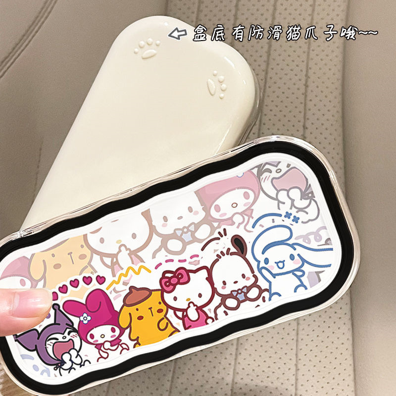 Estuche para gafas moderno con un toque de alta gama, diseño ondulado y bonito, estuche transparente portátil para gafas, estuche para gafas de miopía, estuche para gafas infantiles.