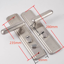 不锈钢拉手防盗门面板大门锁具把手不锈钢手柄孔距235左右可调