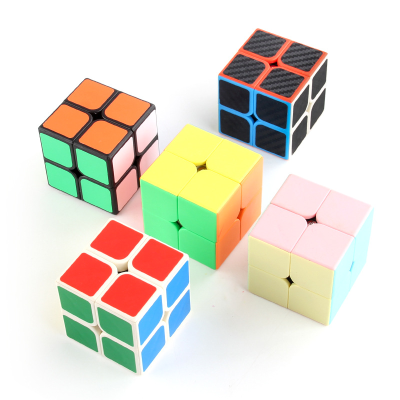 Nueva Ciencia Educativa y educación con primavera suave de segundo orden Cubo de Rubik suave rotación suave fibra de carbono de color sólido orden positivo caja de cubo de Rubik