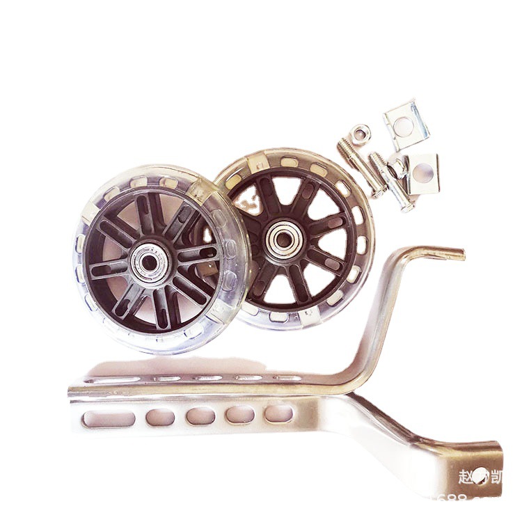 Bicicleta para niños rueda auxiliar soporte auxiliar conjunto flash rueda auxiliar aprendizaje coche soporte auxiliar