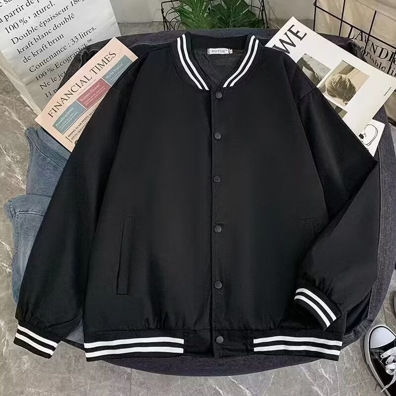 跨境代发港风潮牌夹克外套男春秋季百搭棒球服潮流宽松夹克外套男|undefined