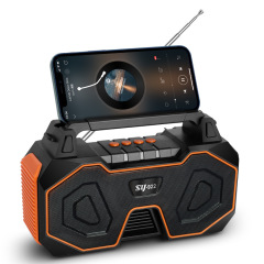 新しい太陽エネルギーbluetoothスピーカー私型携帯電話スタンドfm屋外ポータブルラジオ音響源工場