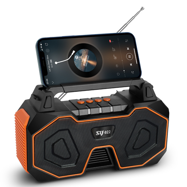 新しい太陽エネルギーbluetoothスピーカー私型携帯電話スタンドfm屋外ポータブルラジオ音響源工場|undefined