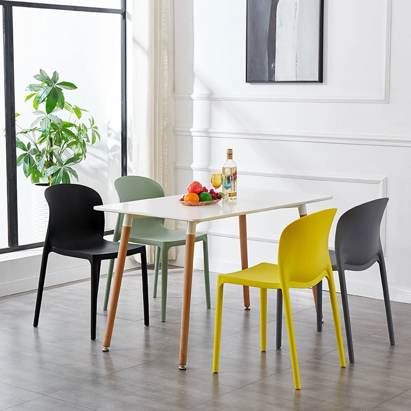 Пластиковый стул скандинавский Простой Взрослый задний стул современный бытовой обеденный стул мода кофе отдых стул стол стул