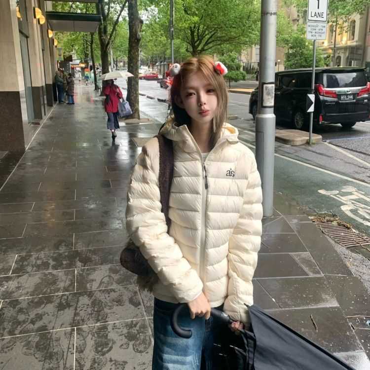 冬季排骨羽绒服女白鸭绒情侣外套轻薄宽松保暖新款2024加厚YL轻奢|undefined