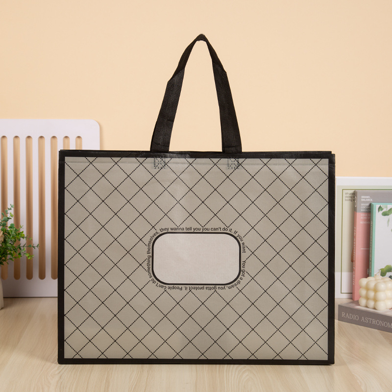 Bolso no tejido al por mayor de la ropa revestida bolso de compras de las mujeres impreso LOGOTIPO bolsa de regalo bolso no tejido bolso de mano