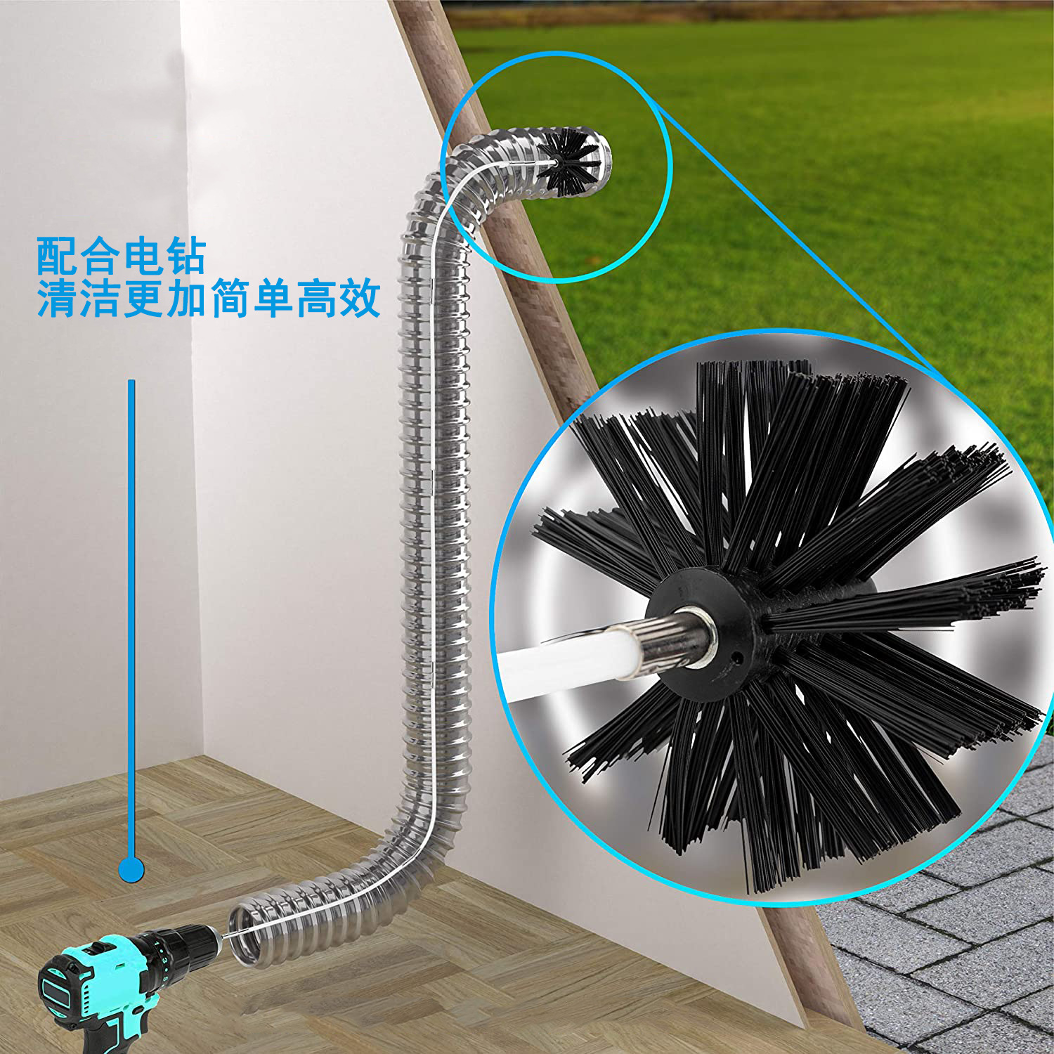 Transfronterizo caliente-Venta de tubo secador flexible cepillo de lana de algodón de limpieza Cenicero cepillo traje