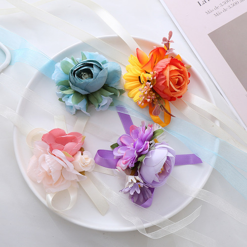 Cross-border new product forest-style super fairy original wedding bracelet photography photo accessory for women flower bride bridesmaid wrist flower