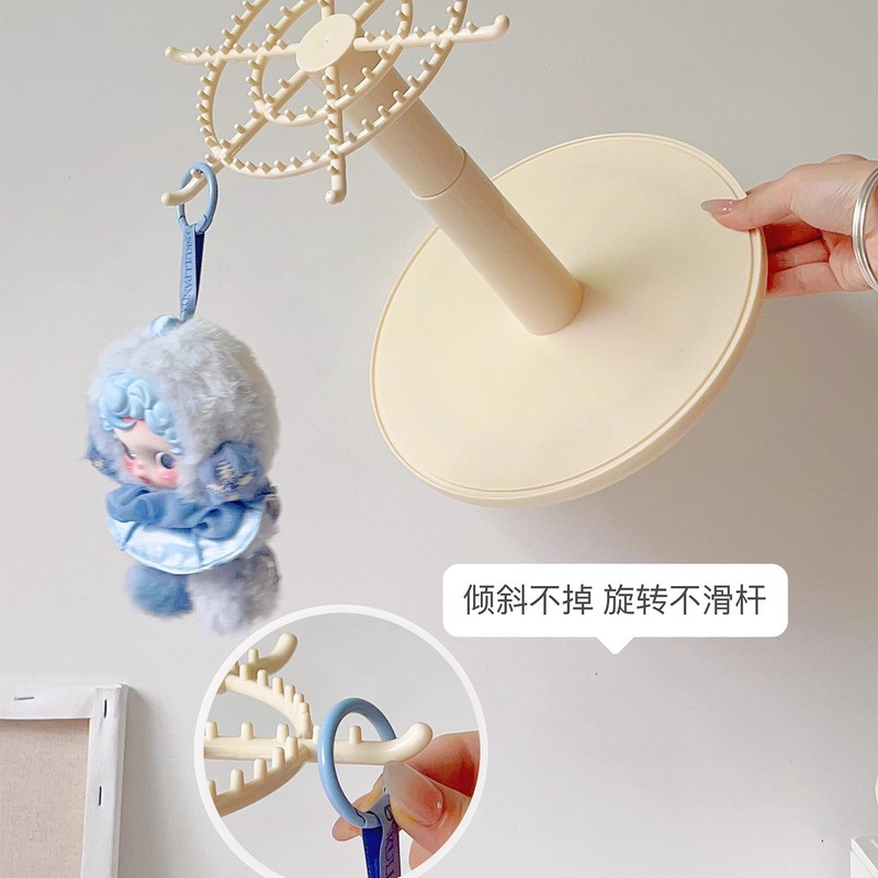 光织园挂件展示盒子透明亚克力盲盒收纳展示架旋转娃娃手办展示柜|undefined