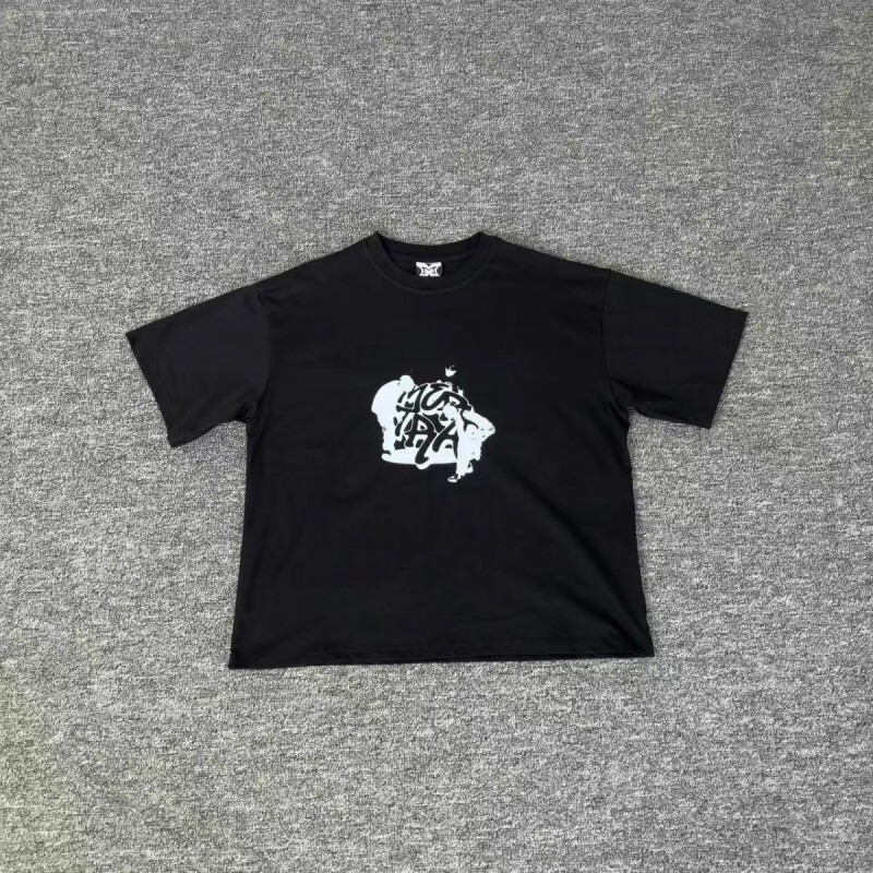 Mertra T-shirt Letter Printed Black
