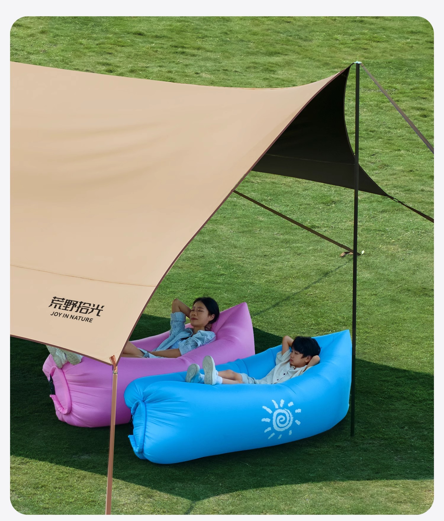 Black Rubber Canopy Tent Outdoor Table and Chair Camping Six-Piece Set Free-Building Camping Sunscreen Quick-Opening Windproof Big Sunshade