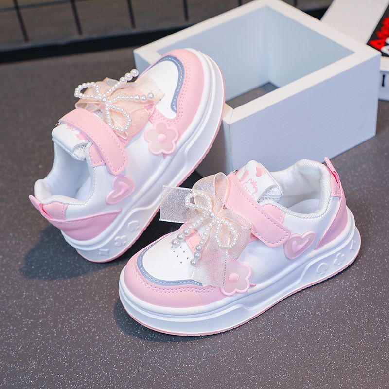 2025新款春秋季皮面防水低帮卡通公主单鞋休闲女童鞋运动鞋板鞋子
