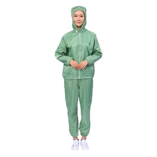 Dustproof overalls Split hooded anti-static paint farm lapel zipper clean workshop protective clothing