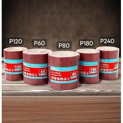 5m*93mm红色砂纸卷5m*115m木工砂纸卷棕刚玉砂纸