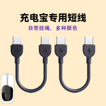 手機掛繩數據線適用蘋果快充雙c線充電寶鑰匙扣充電線typec數據線