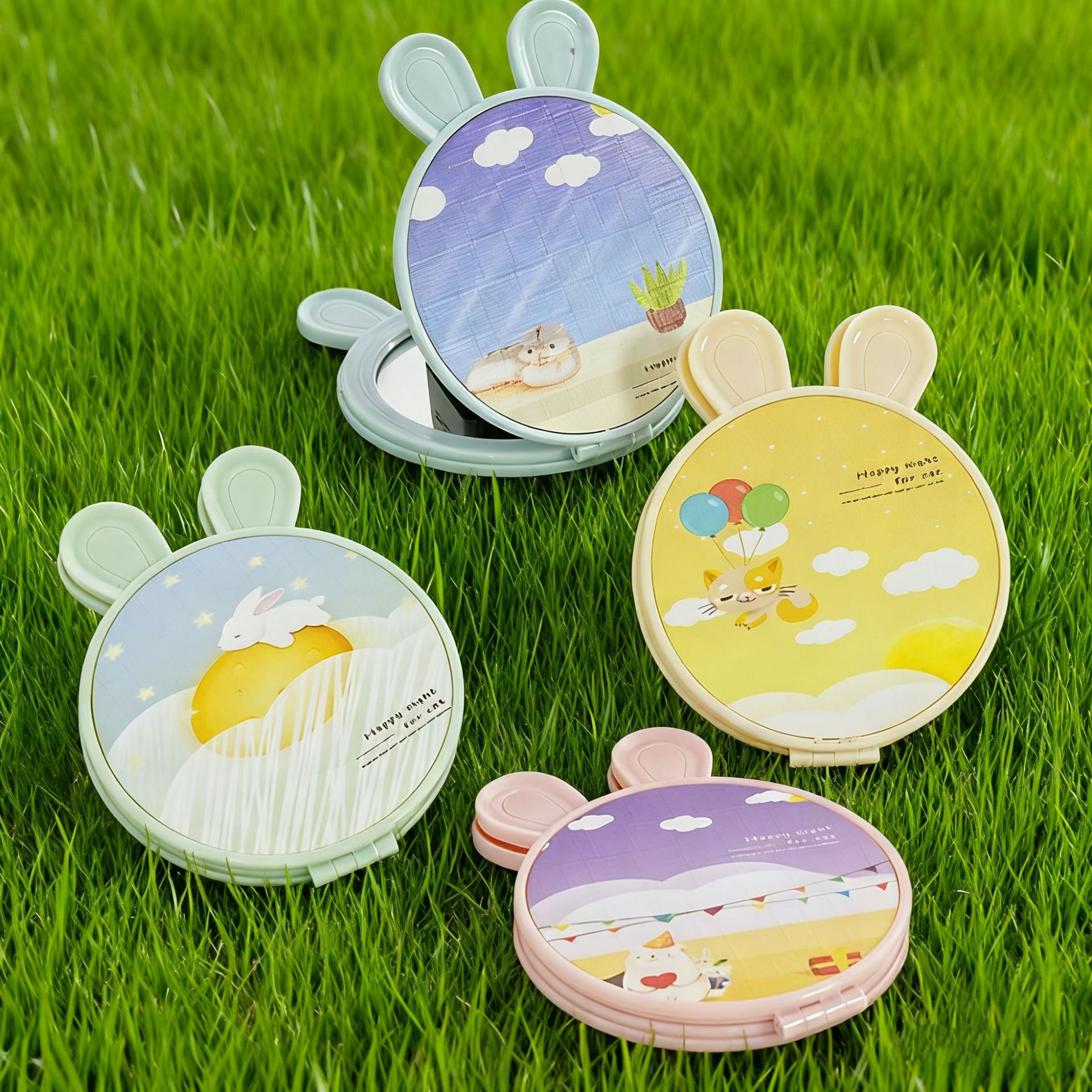 Espejo de regalo de dibujos animados Espejo de dibujos animados Espejo de dibujos animados portátil Mini Espejo pequeño lindo Espejo pequeño Espejo de maquillaje