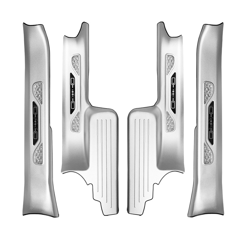 Suitable for Fang Cheng Bao 8 Denza B8 Aluminum Alloy Welcome Pedal with Light, Led Foot Pedal Decorative Accessories
