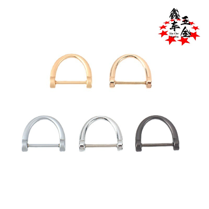 Horseshoe buckle 17#19# zinc alloy plating anti-lost D-type hook hardware key chain jewelry wholesale factory direct sales