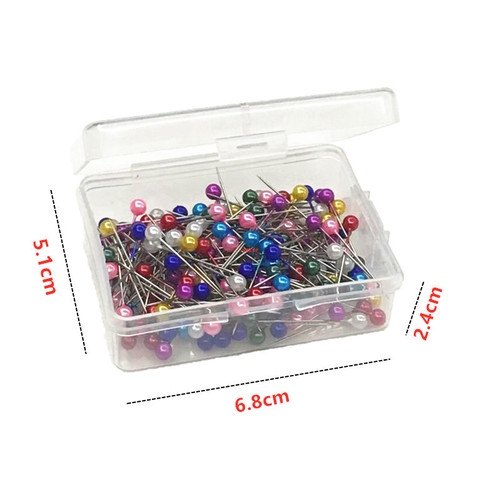 Factory price wholesale colorful pear-shaped pearlescent needles glass head gourd head clothing positioning pins 200 pieces-500 pieces