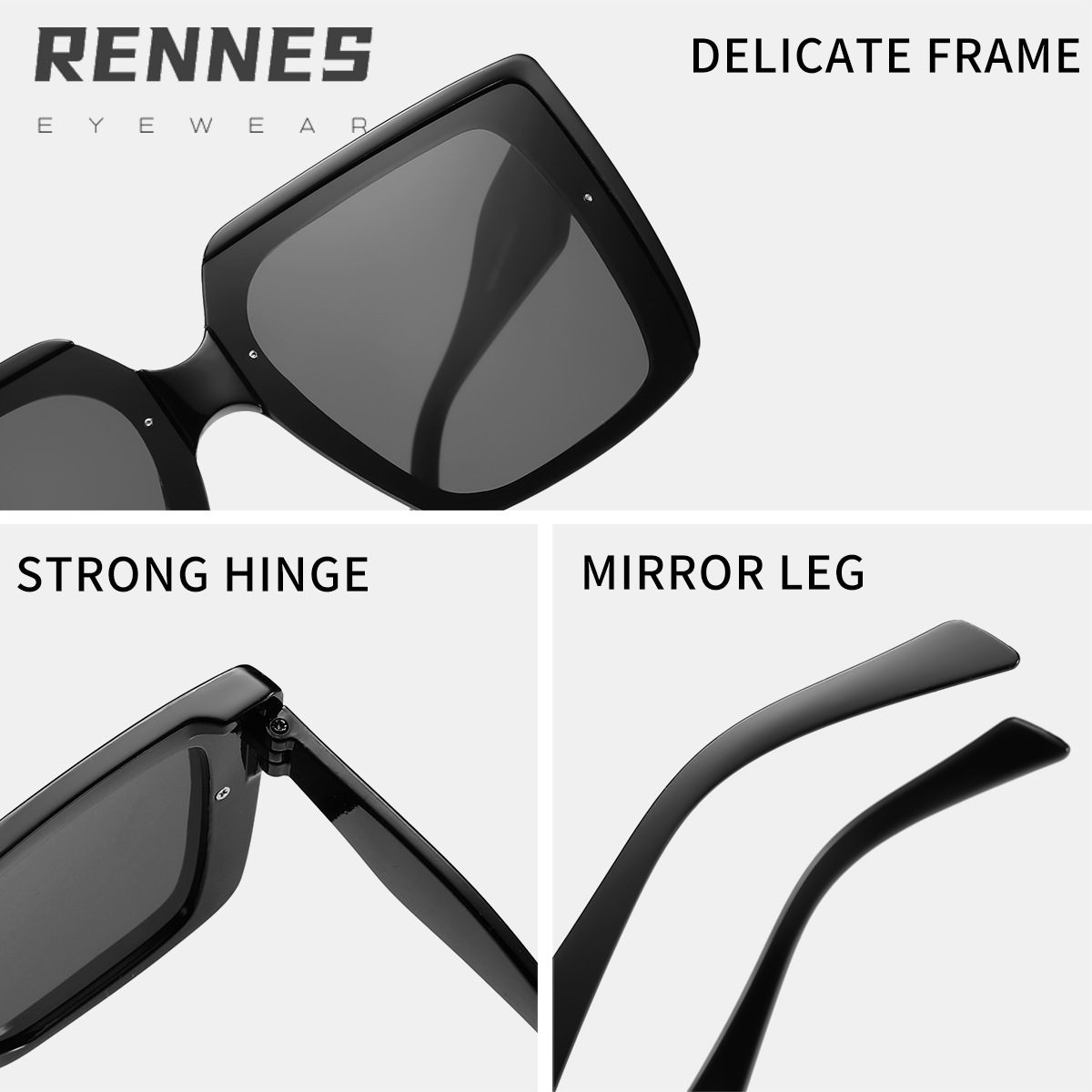 2024 nuevo estilo europeo y americano elegante marco llano cara pequeñas gafas de sol Moda desgaste esencial sol-prueba gafas de sol