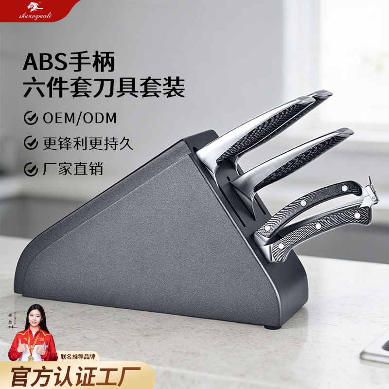Juego de cuchillos de cocina, juego de cuchillos de cocina de acero inoxidable de seis piezas, cuchillo para cortar huesos, cuchillo de chef, cuchillo para rebanar, juego de cuchillos, regalo empresarial