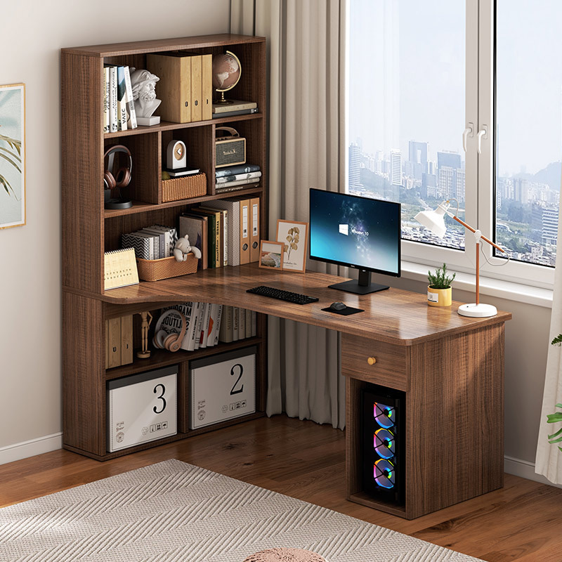 Desk Bookshelf Desktop Computer Table Home-Use Integrated Writing Desk Student Study Desk Office Desk Corner Bookshelf Table Desk Bookshelf Desktop Computer Table Home-Use Integrated Writing Desk Student Study Desk Office Desk Corner Bookshelf Table