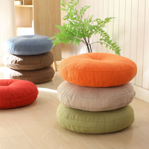 Linen futon cushion floor household Japanese style removable thickened large tatami mat round lazy cushion