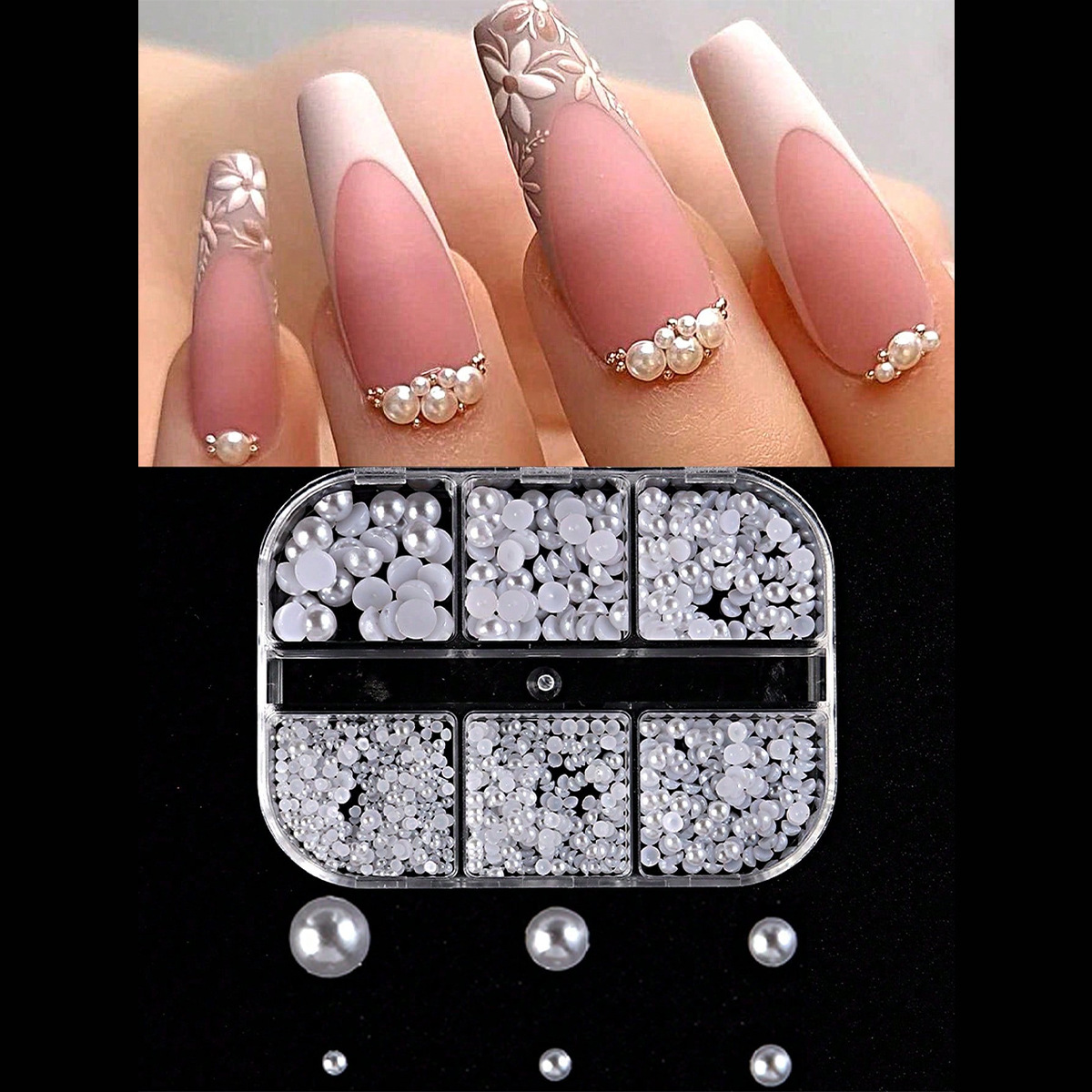 Cruz-frontera popular remache de uñas joyería no se desvanece mezclado 6-rejilla de metal largo hueco estrella Luna decoración de uñas