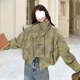 新品刺绣羽绒棉服女冬新款超好看洋气别致小棉袄短款厚外套