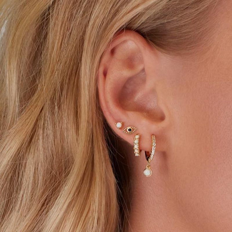 Fashion Eye Sterling Silver Ear Studs 1 Piece