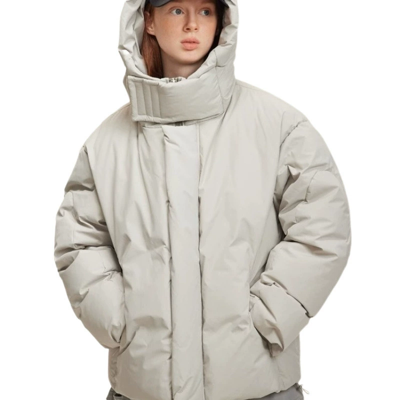 Japanese retro base winter down jacket for beloved, set, oversize