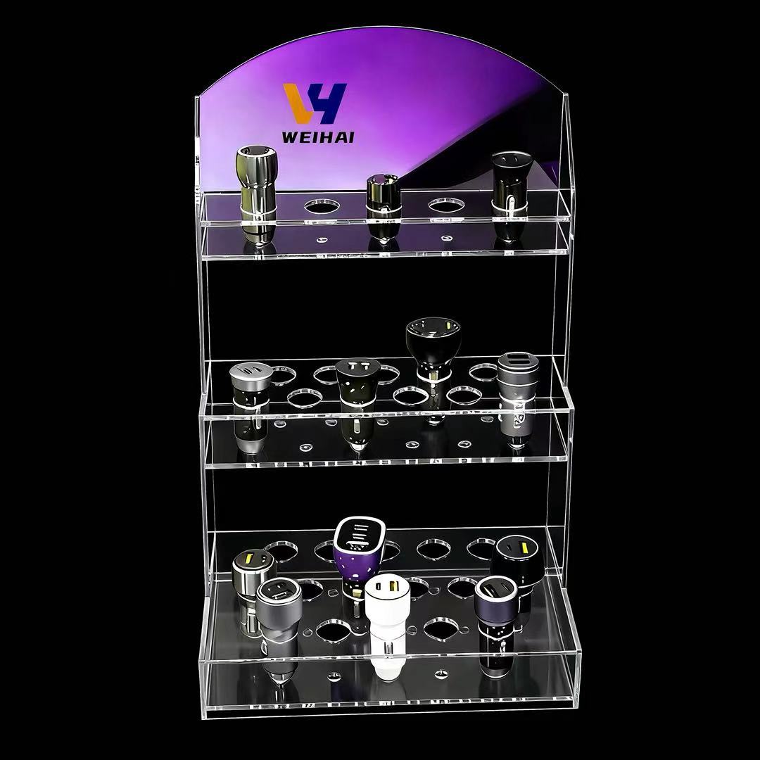 亚克力车载充电器展示架 数据线手机配件陈列架 耳机电子产品