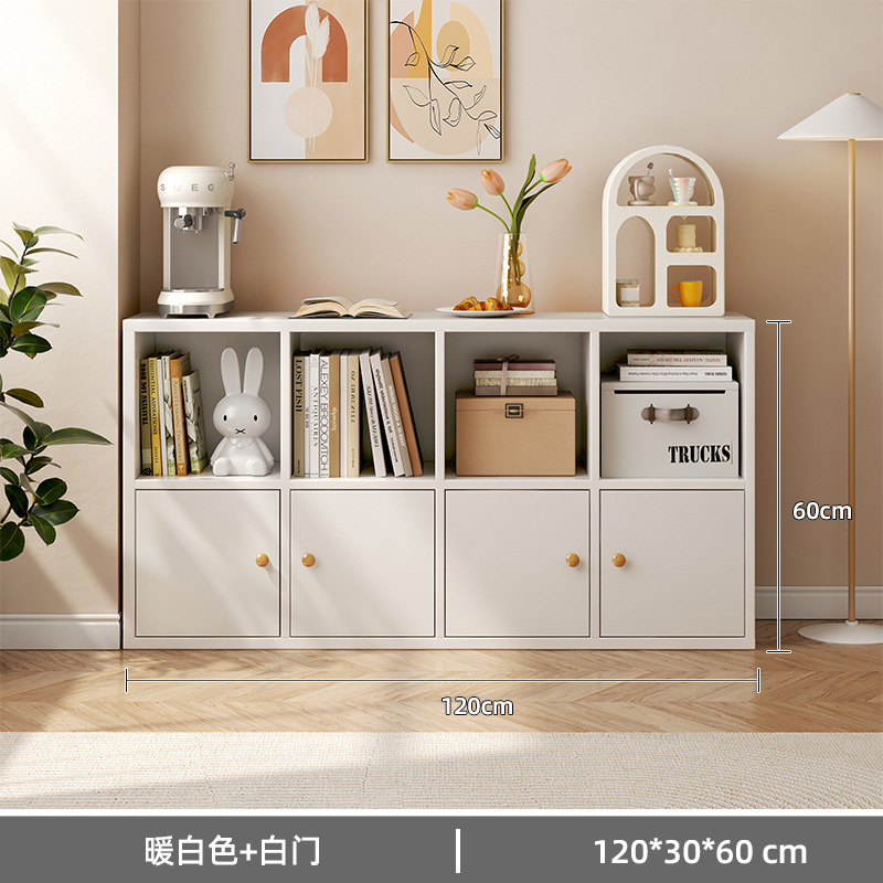 [도어가 있는 8개의 그리드] 120*30-따뜻한 흰색