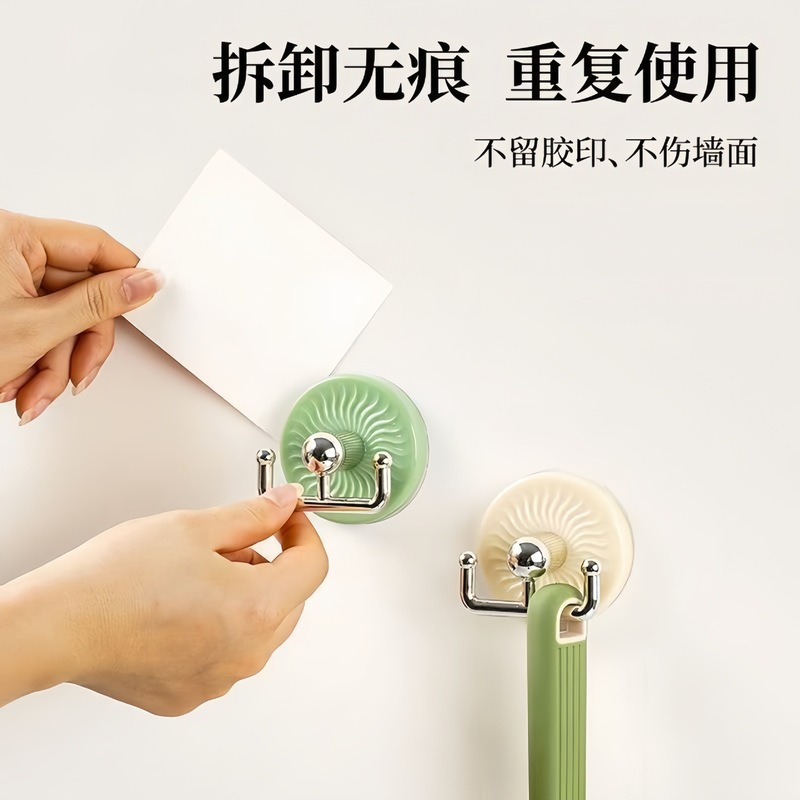 创意强力挂钩免打孔可拆卸无痕粘胶贴卫生间墙壁耐用门后毛巾粘钩|undefined