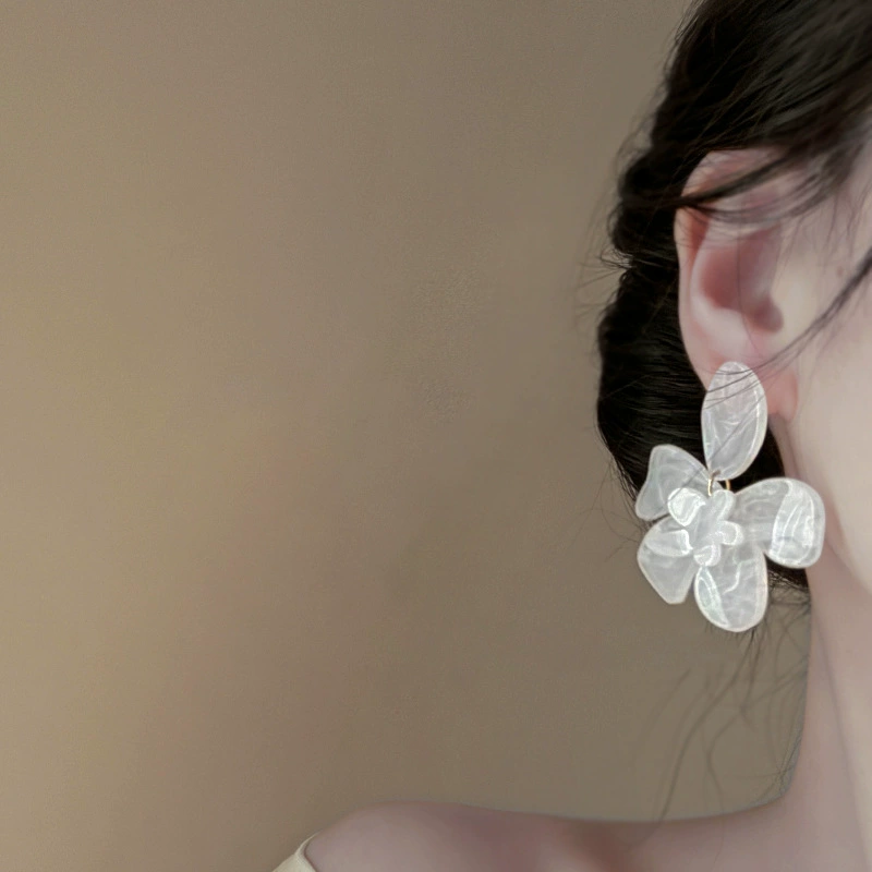 Серьги Baoyu bow & flower коллекция, французский лёгко-люкс стиль с жемчужной отделкой