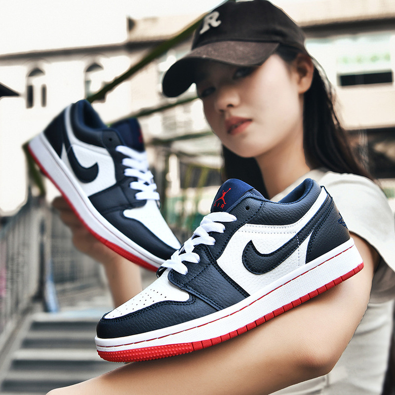 Aj Men's Shoes Midnight Blue Sneakers Couple Casual Student Breathable Summer Sports Shoes for Men and Women Youth Versatile