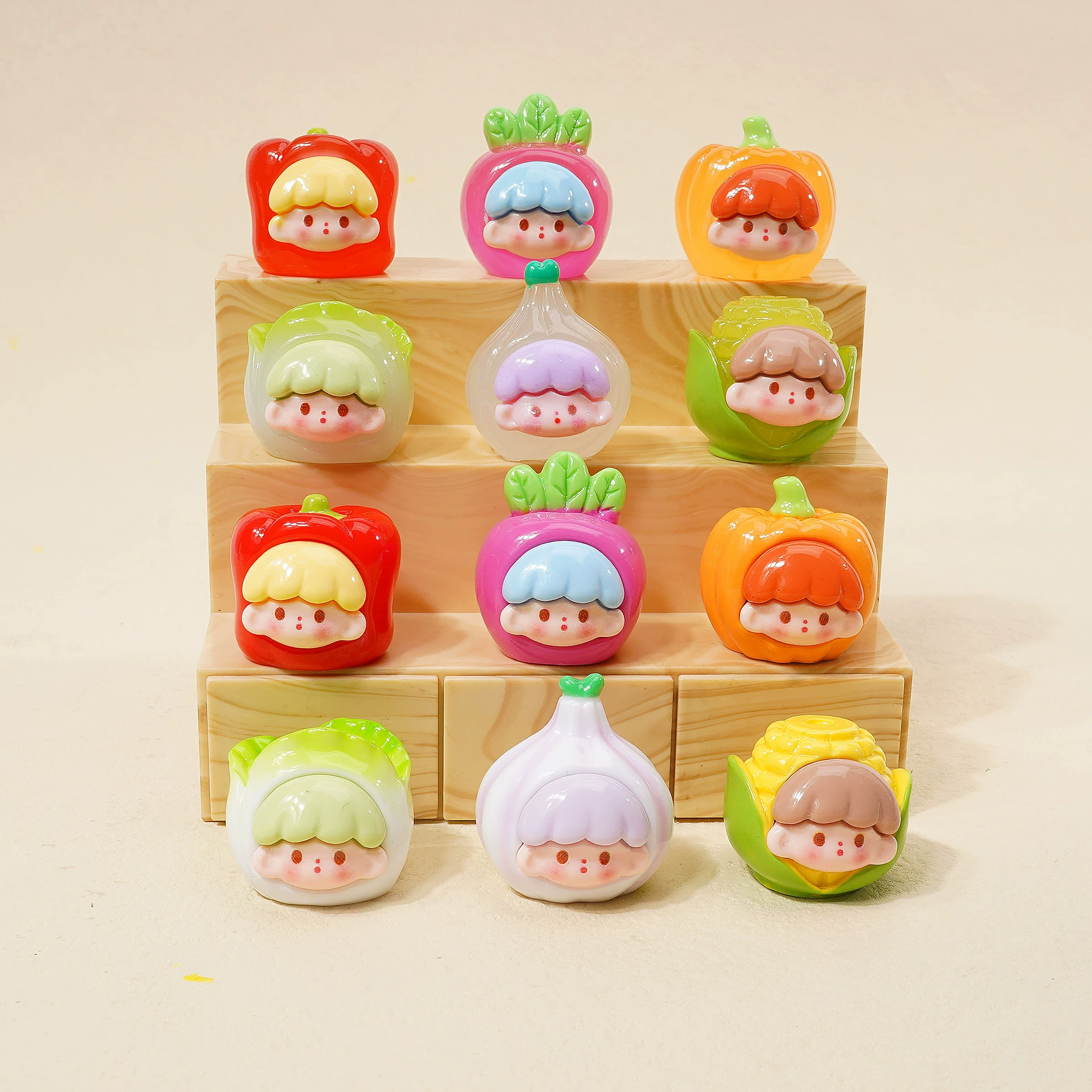 Светящиеся овощи детеныши трехмерное моделирование овощей после еды