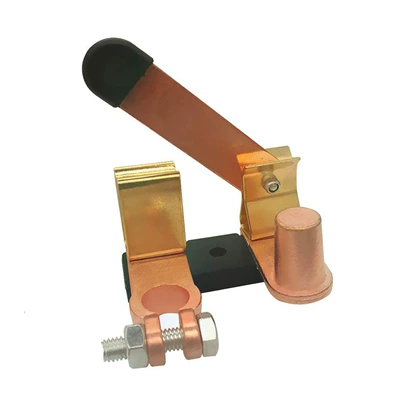 Car Rv Modified Switch, Knife-Type Power-Off Switch, Horizontal Knife Switch, Brass Anti-Leakage Main Switch (Power supply, ignition system accessories) - vertical-pure-copper-model